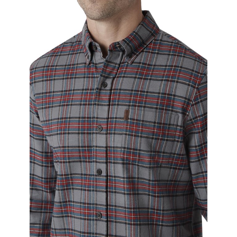 Chaps Men's & Big Men's Long Sleeve Stretch Button Down Flannel