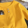 thumbnail image 3 of Wonitaaizi Toddler Baby Boy Girl Clothes Long Sleeve Tops Pants Set Casual Outfit (3-4 Years,Yellow), 3 of 4