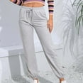 thumbnail image 2 of XFLWAM Classic Sweatpants for Women Teen Girls Wide Leg Loose Fit Drawstring Trousers Pants Active Joggers Lounge Sweatpants, 2 of 9