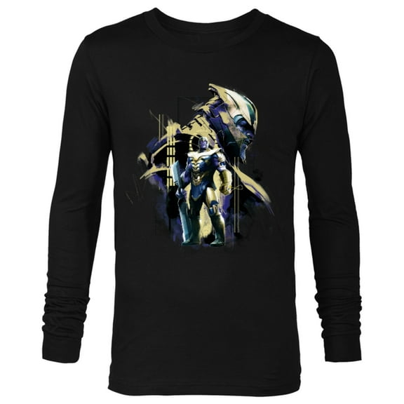 Marvel Avengers: Endgame Thanos in Gold Armor - Long Sleeve T-Shirt for Men - Customized-Black