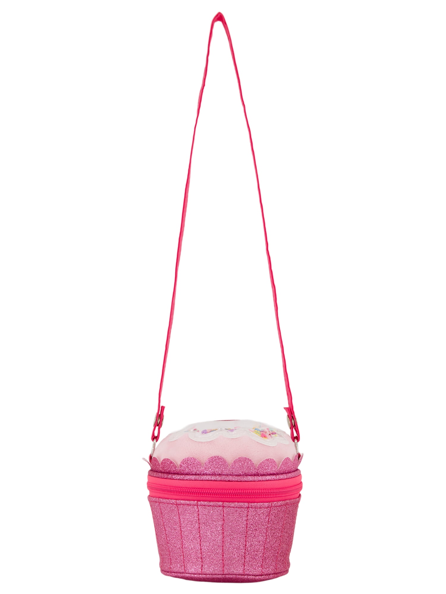 Claire's Club Pink Cupcake Crossbody Bag – Cute & Colorful Shoulder Purse for Kids, Female