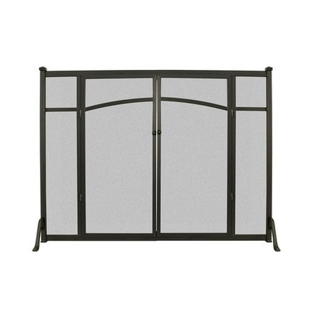 Open Hearth Flat Panel Fireplace Screen With Doors Walmart Com