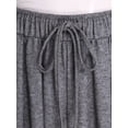 thumbnail image 5 of TSSOE Women Wide Leg Long Bloomers Pants Ruffle Elastic Waist Loose Fit Trousers Suitable for Office & Parties Grey M, 5 of 7