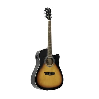 washburn wa90ce dreadnought acoustic electric guitar vintage tobacco sunburst Acoustic-Electric plays great and will serve them well as they progress. Washburn WA90CEVSB Electric-Acoustic Guitar for