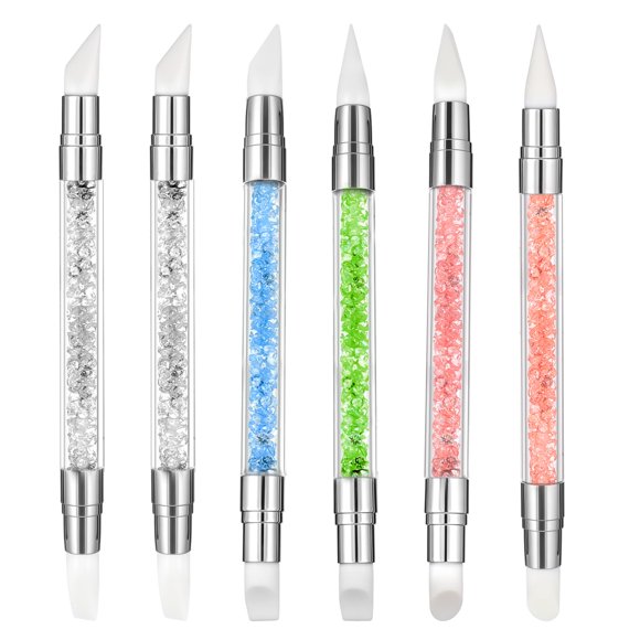 Set de 6 Marcadores de Silicona para Arte de Uñas con Punta Doble AHQiZFX