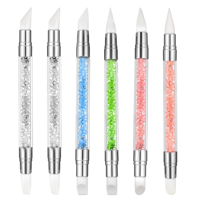 Set de 6 Marcadores de Silicona para Arte de Uñas con Punta Doble AHQiZFX