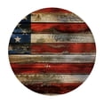 thumbnail image 4 of Orinice American Flag Round Table Cover Stain Resistant Washable Indoor Outdoor Tablecloth Kitchen Dining Wedding Parties Picnic Farmhouse 100% Polyester Fiber 38-42, 4 of 8