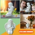 thumbnail image 2 of Yuehao Decorative Ornaments Angels ResinGarden Statue Figurine Indoor Outdoor Home Garden Decoration Adorable Angel Sculpture Memorial Statue White, 2 of 9