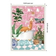 thumbnail image 6 of Kate and Laurel Maximalist Llama Bath Framed Canvas Wall Art  by Honey Island Studio 18 x 24 Sylvie Beaded White, Whimsical, Animals, Bathroom, Flowers, Humor Art for Wall Decor, Living Room, Bedroom, 6 of 8