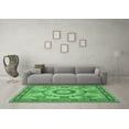 thumbnail image 3 of Ahgly Company Indoor Square Medallion Emerald Green Traditional Area Rugs, 7' Square, 3 of 4
