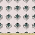 thumbnail image 1 of Modern Upholstery Fabric by the Yard, Tropical Leaves Motif Foliage Jungle Bohemian Botany Palm Flora Hipster, Decorative Fabric for DIY and Home Accents, Teal Pale Pink Grey by Ambesonne, 1 of 5