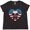 Black Leopard, variant on Pug Dog Patriotic US Flag Heart Women's Plus Size T-Shirt