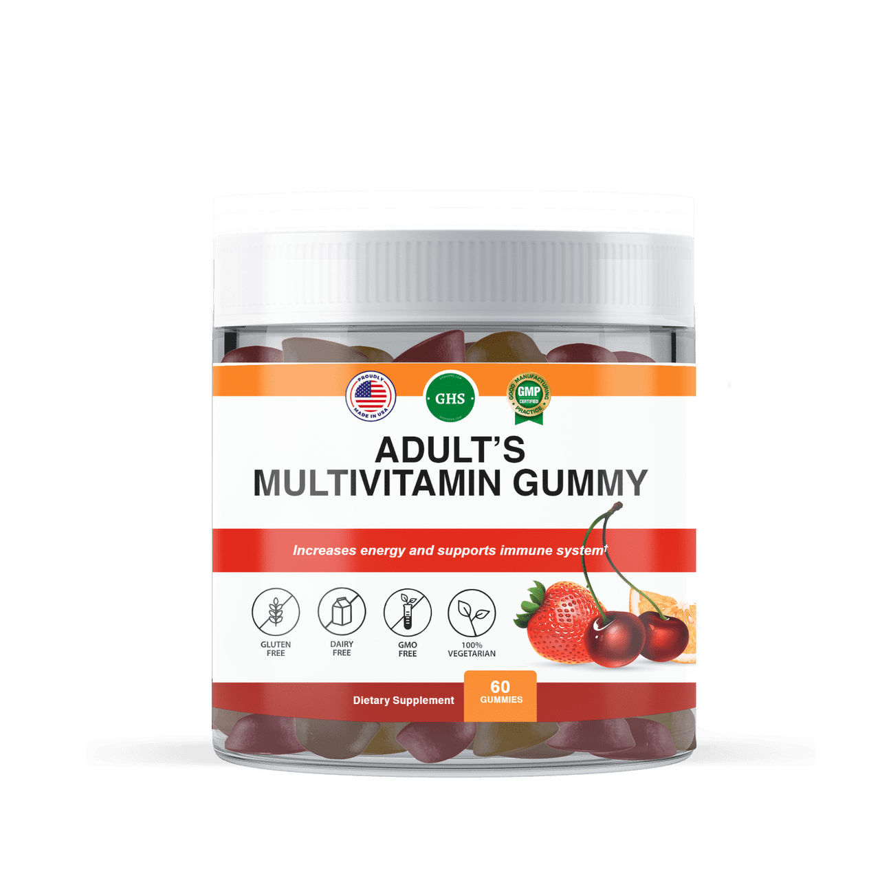 GHS Daily Adult's Multivitamin Gummies Increases Energy and Supports Immune System