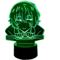 AVEKI USB Remote Touch Base 3D Bungo Stray Dogs Osamu Dazai Lamp for Room Decor Friend Birthday Gift Gadget Nakahara Chuya Night Light Anime Neon, JK6