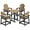 Brown/Table +4 Chairs, variant on 34-inch Outdoor Round Bar Table with Built-in Footrest - All-Weather Counter Height Accent Table for Patio, Garden, Backyard or Balcony.Brown