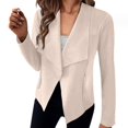 thumbnail image 1 of Women's Faux Suede Jackets 2024 Fall Long Sleeve Open Front Cropped Coat, 1 of 5