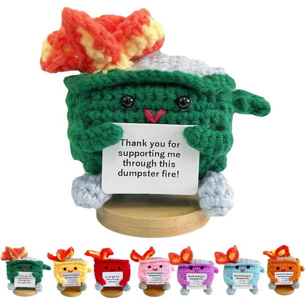 Muñeca de Crochet XINYU basurero en llamas regalo para mujeres verde
