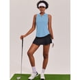 thumbnail image 5 of Pinspark Golf Shirts Women Sleeveless Tennis Polo Lightweight Racerback Tank Tops V Neck with Collar Athletic Tops, 5 of 6