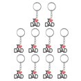 thumbnail image 4 of Keychain, 10Pcs Family Birthday Present Heart Keychain  For Purse For Headset For Keys For Handbag DAD, 4 of 8