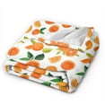 thumbnail image 3 of XMXY Fleece Throw Blanket for Couch, Love Oranges Fruit Lightweight Plush Fuzzy Cozy Soft Bed Blankets and Throws for Sofa, 50"x40" inches, 3 of 8