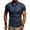 Navy, variant on KTMKH Shirts for Men Collar Button Sleeve Business Solid Casual Affairs Short Shirt Turn-Down Shirts