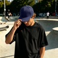 thumbnail image 2 of XIAOCHA Men's Solid Baseball Cap Breathable Dad Hat Farm Snapback Hat,Dark Blue, 2 of 4