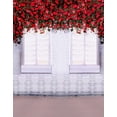 thumbnail image 1 of BSDHOME Polyester Red Rose Flowers White House Photography Backdrops Photo Props Studio Background 5x7ft, 1 of 2