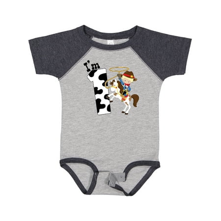 

Inktastic I m One-cowboy Riding Horse Birthday Gift Baby Boy Bodysuit