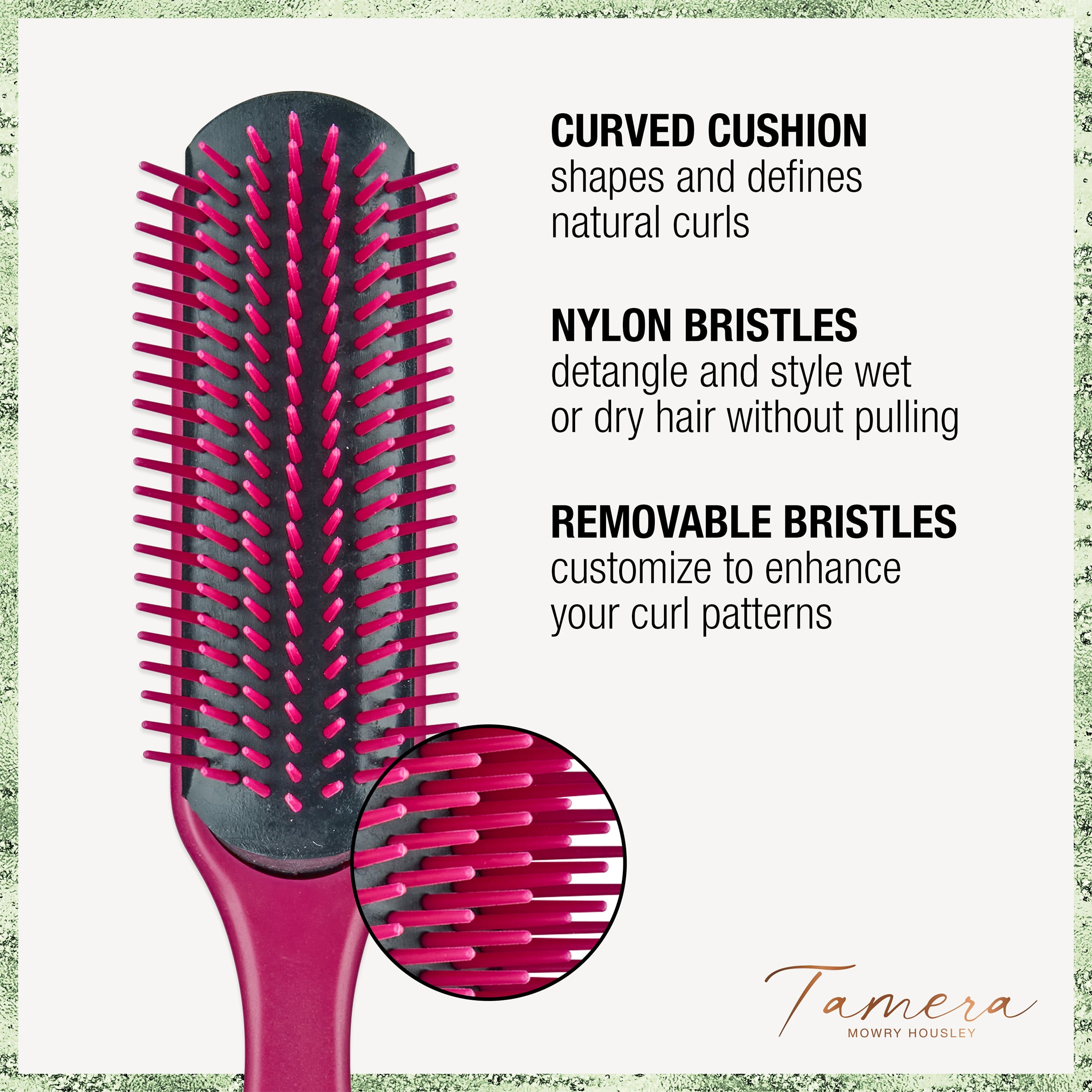 Conair x Tamera Mowry Housley Curl Definition Hair Brush, Red