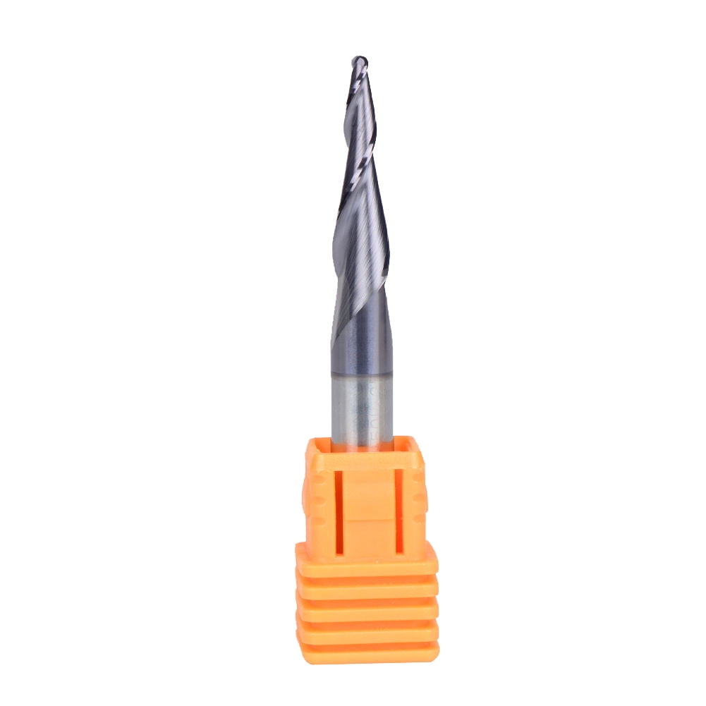 Tapered Ball Nose End Mill Carbide HRC55 R1.0*20*50-D6 5.7°for CNC