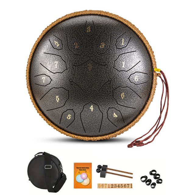 Instrumento Musical Percusión Tambor 12 Pulgadas Con Bolso Baquetas Tono D