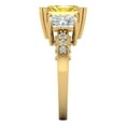thumbnail image 3 of Three-Stone Engagement Ring for Women - 4.27ct Simulated Yellow Diamond in 14K Yellow Gold Promise Ring, 3 of 6