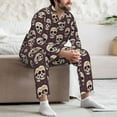 thumbnail image 7 of Fotbe funny Skull star Pattern Long Sleeve Pajama Set for Men,Sleepwear Set,2-piece Loungewear Set,Soft PJs Comfy Nightwear with Pockets-Large, 7 of 7