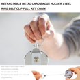 thumbnail image 3 of 1pc en Acier Inoxydable Outil Ceinture Argent Rétractable Clé Anneau Tirer la Chaîne Clip Porte-Clé Chaîne Forte Force de Traction, 3 of 6