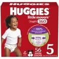 thumbnail image 1 of Huggies Little Movers HuggFit 360° Baby Diapers with 360° Waistband, Giga, Size 3-7, Count 76-44, 1 of 8