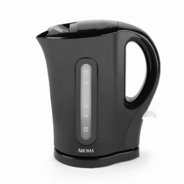 1.7L Electric Kettle - Black: Dripless Spout, 1500W, Water Level Viewer