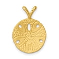 thumbnail image 3 of Sterling Silver Rhodium-plated Gold-tone Polished and Brushed Sand Dollar Pendant, 3 of 5