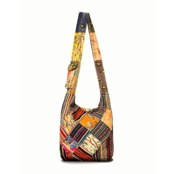 Kathmandu Collection Quilted Patchwork Hobo Bag