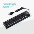 thumbnail image 5 of 7 in 1 USB Hub For Computer Laptop USB 2.0 Adapter With Independent Switch, 5 of 7