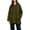 Army Green, variant on Fashion Hoodies for Women Plus Size Long Hooded Sweatshirt With Drawstring Side Placket Large Pocket Loose Long Sleeved Casual