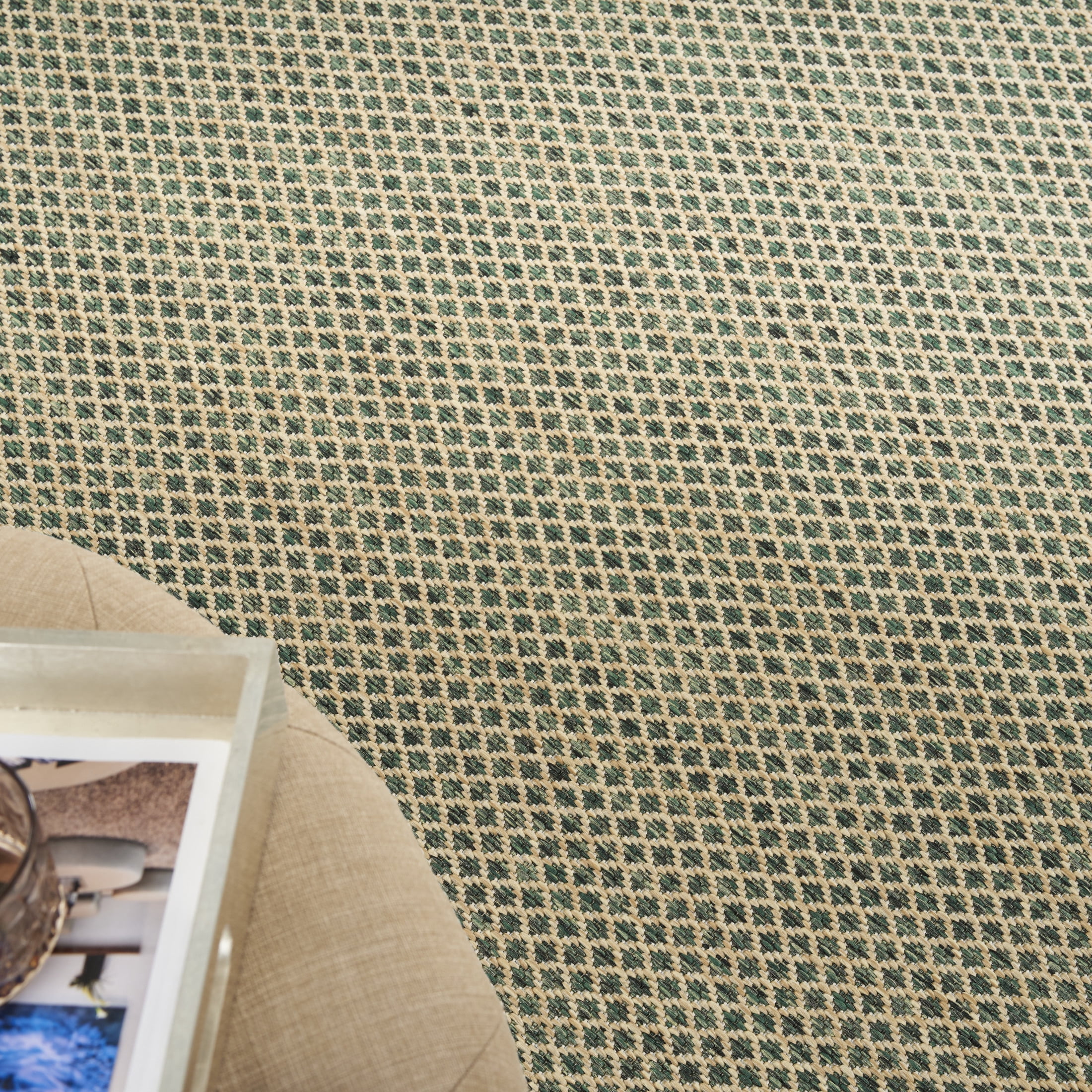 Nourison Courtyard 10' x 14' Green Modern Rug