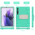 thumbnail image 3 of Dteck Samsung Tab S7 FE / S7 Plus Case with S Pen Holder [SM-T730/T736B/T970/T975/T976/T978], Heavy Rugged Shockproof Kickstand Protective Cover,Mint Green, 3 of 7