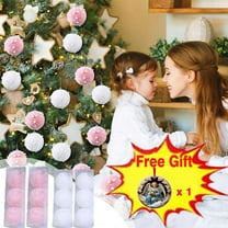 Antqov Christmas Ball Ornaments 3.14" 6PCS Velvet Pastel Christmas Balls Christmas Decorations Hanging Christmas Tree Ornaments for Holiday Wedding Party Home Decor