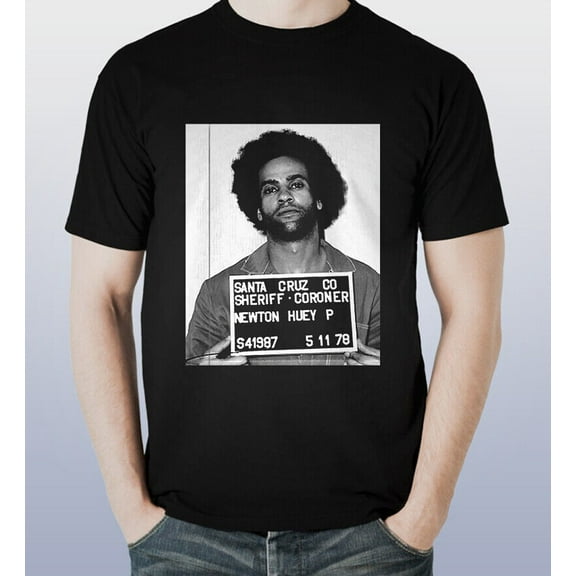 VINTAGE huey p newton Short Slevee Black T-Shirt
