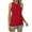 Red, variant on LIaqionyy Tank Top for Women Sleeveless Summer Mock Neck Mesh Vest Slim Ruched Solid Color Crop Top