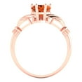 thumbnail image 4 of 1.06 ct Brilliant Heart Cut VVS1 Ruby 14k Rose Solid Gold Solitaire Claddagh Wedding Bridal Anniversary Engagement Ring size 4, 4 of 7