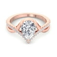 thumbnail image 2 of Sydney - Moissanite Pear Shape Lab Diamond Engagement Ring With Twisted PavÃ© Band, 2 of 4