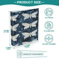 thumbnail image 5 of Butterfly Repeat Pattern 12.4x10.6in PVC Round Ring Binders, 2-Pack, D-Ring 3-Hole, Metal Clip, 5 of 10
