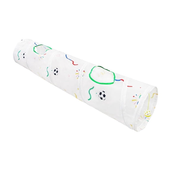 Pet Tunnel for Cats, Football-Themed Interactive Play Tube with Soft Fabric and Collapsible Design for Indoor Fun and Stress Relief
