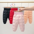 thumbnail image 4 of KYAIGUO Baby Girls Puffer Down Pants Newborn Boys Winter Warm Snow Pants 9M-6Y Lightweight High Waisted Trousers Puffer Windproof Cotton Pants, 4 of 8